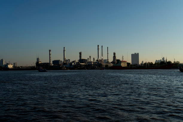 istock Industrial Estate on Chao Phraya River, Morning time 1190529535