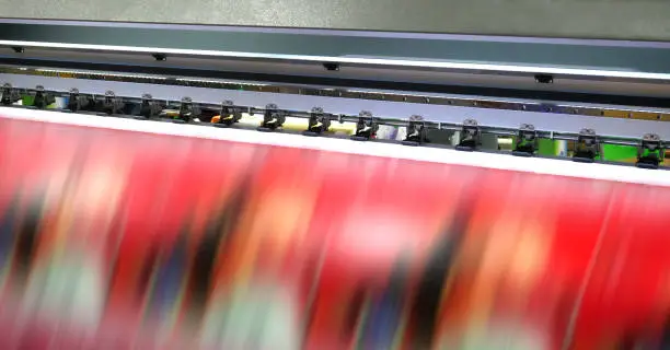 Photo of Working print machine.
