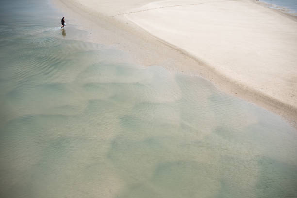 istock Person walking across river 1190533363