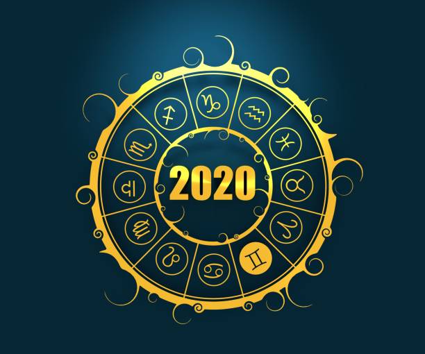 istock Astrology symbols in circle. 1190533666