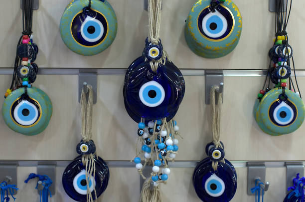 istock Glass souvenirs called Fatima's eye or Nazar 1190548080