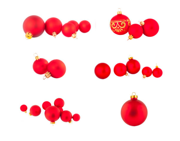 istock red christmas balls set isolated on white background 1190550673