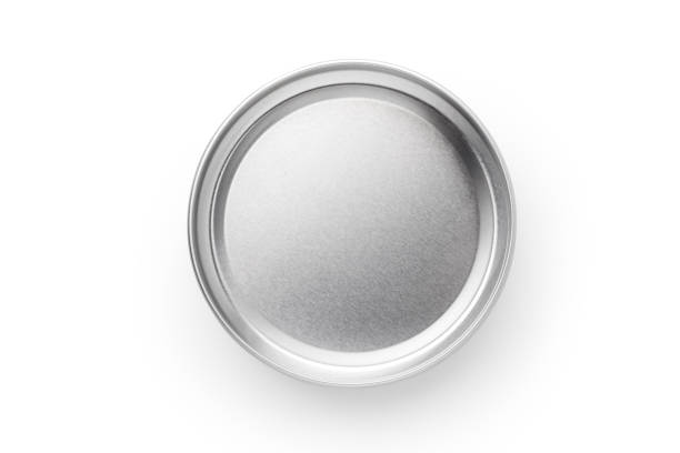 istock Top view of empty silver aluminum jar 1190550886