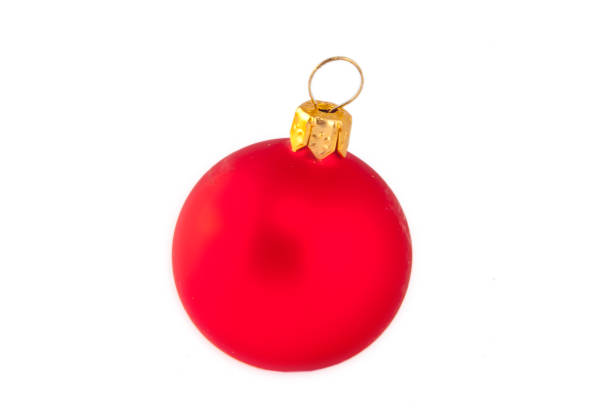 istock red christmas ball isolated on white background 1190552865