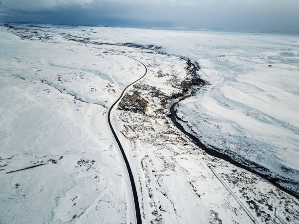 istock winter aerial view in iceland 1190553403