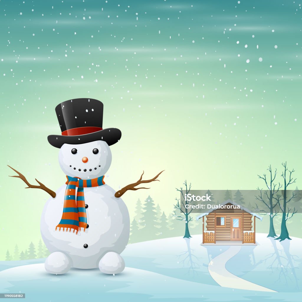 Ilustración de Dibujos Animados De Un Hombre De Nieve Saludo Y Un Pueblo De Navidad Nevado y más Vectores Libres de Derechos de Aire libre - iStock Ilustración de Dibujos Animados De Un Hombre De Nieve Saludo Y Un Pueblo De Navidad Nevado y más Vectores Libres de Derechos de Aire libre - iStock