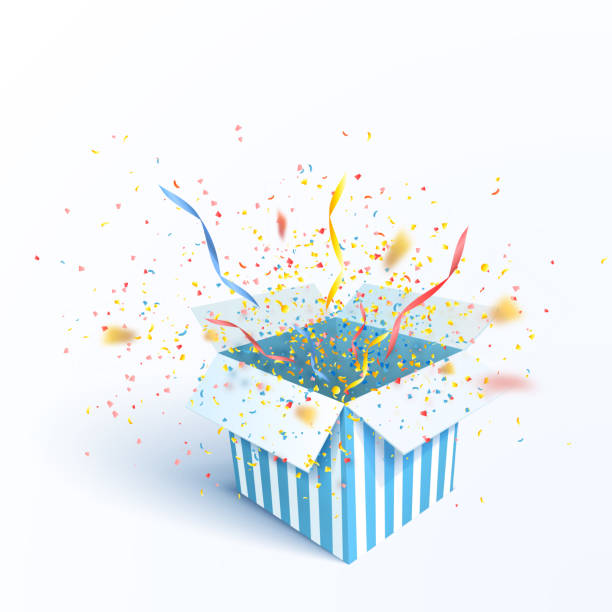 3,000+ Open Gift Box With Confetti Stock Photos, Pictures & Royalty ...