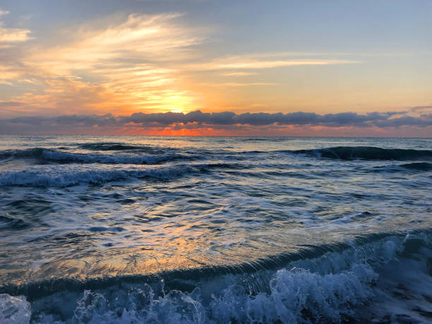 morning at the Miami ocean beach