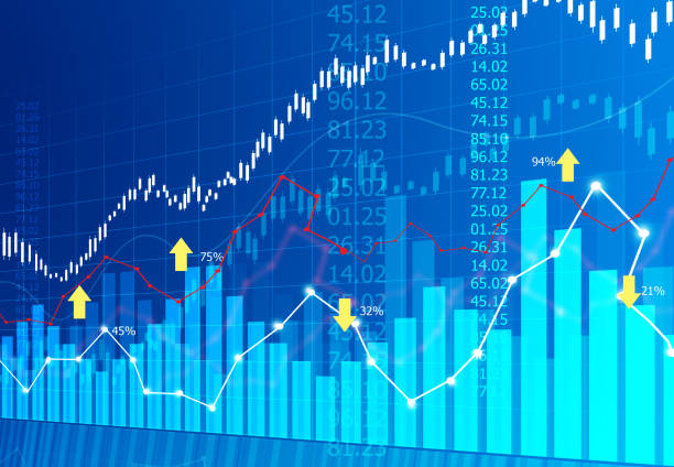 istock Digital graph chart of stock market and exchange 1190564248