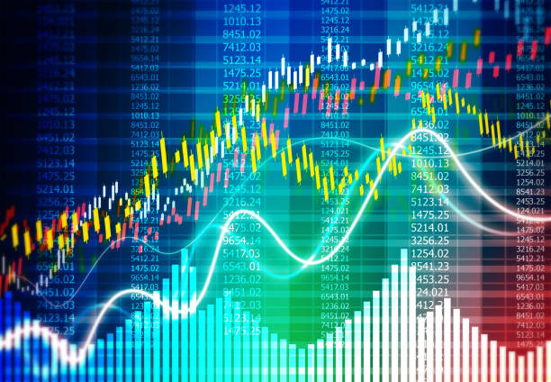 istock Digital graph chart of stock market and exchange 1190564259