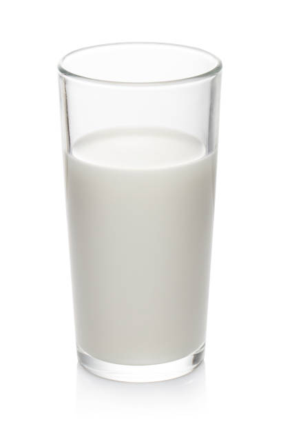 istock Glass with milk on white 1190568296