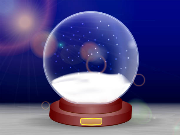 istock Snow ball on a wooden table background. Vector illustration for poster 1190570939