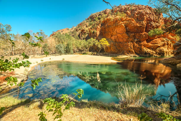 ellery creek big hole - ellery creek stock-fotos und bilder