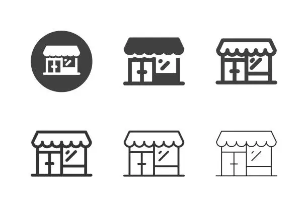 Vector illustration of Retail Store Icons - Multi Series