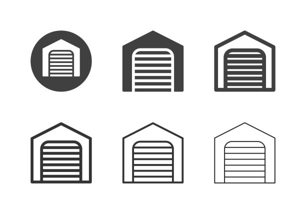 Garage Icons - Multi Series Garage Icons Multi Series Vector EPS File. warehouse clipart stock illustrations