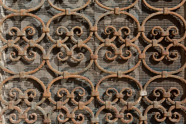 Venice, Italy, wrought iron grating of a window