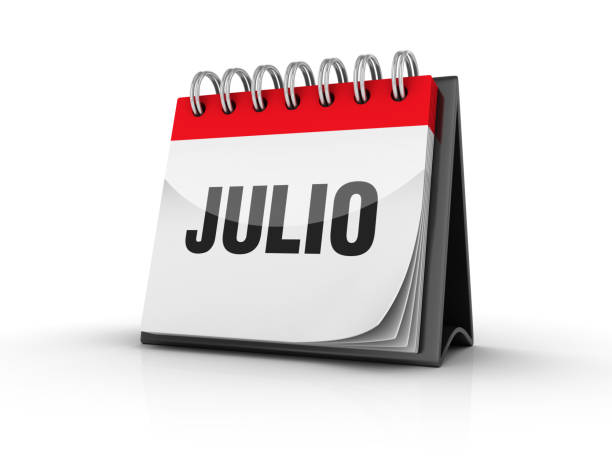 istock JULIO Calendar - Spanish Word - 3D Rendering 1190587242