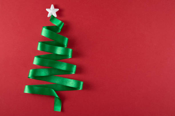 istock Christmas Tree Made of Ribbon 1190589485