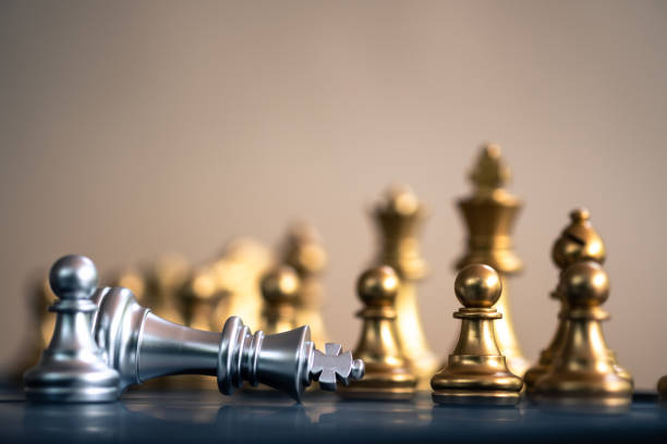 istock Chess board game, business competitive concept, copy space 1190590015