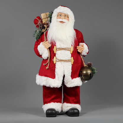 Gran dibujo sin tamaño de la vida dibujos animados Santa Claus / Papá Noel, barba blanca, foto de archivo de exhibición de invierno photo