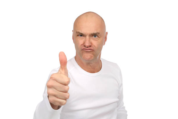 istock Man with baldness in the studio emotional 1190598837