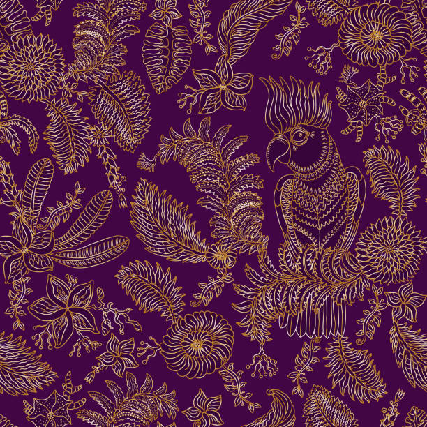 680+ Purple Paisley Wallpaper Drawings Stock Illustrations, Royalty