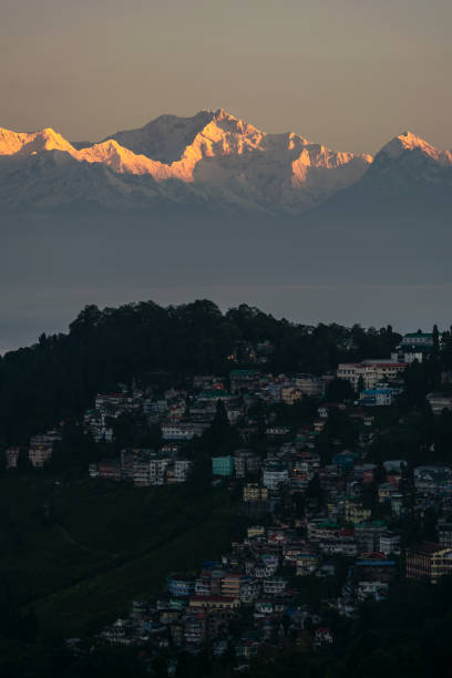 beautiful sunrise on kangchenjunga