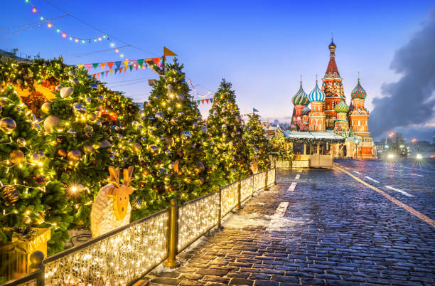 istock New Year trees near St. Basil's Cathedral 1190617291