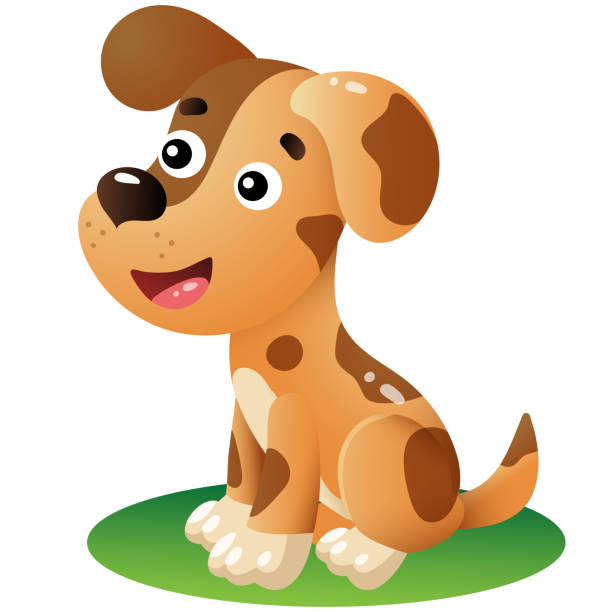 Color Image Of Cartoon Dog On White Background Pets Vector Illustration For  Kids Stock Illustration - Download Image Now - iStock