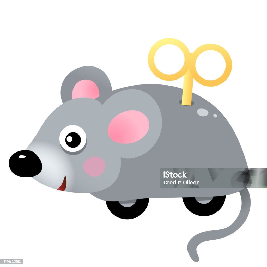 Hình Ảnh Màu Của Chuột Đồng Hồ Hoạt Hình Trên Nền Trắng Đồ Chơi ...