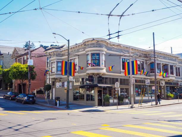 distrito gay de castro em san francisco - castro - fotografias e filmes do acervo