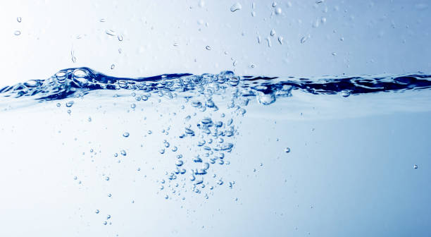 istock Water and bubbles on the blue water background 1190626394