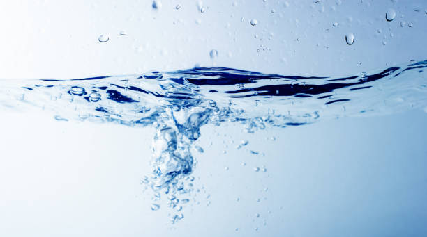 istock Water and bubbles on the blue water background 1190626411
