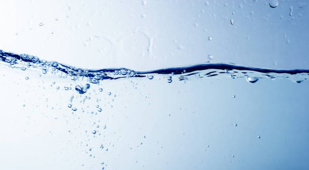 istock Water and bubbles on the blue water background 1190626455