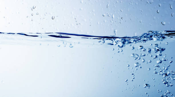 istock Water and bubbles on the blue water background 1190626488