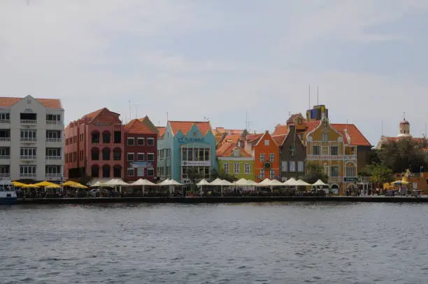 Curaçao (/ˈkjʊərəsoʊ, -saʊ, ˌkjʊərəˈsoʊ, -ˈsaʊ/ KEWR-əss-oh, -⁠ow, -⁠OH, -⁠OW,[6] Dutch: [kyraːˈsʌu, kur-] (About this soundlisten);[7] Papiamento: Kòrsou [ˈkɔrsɔu̯]) is a Lesser Antilles island in the southern Caribbean Sea and the Dutch Caribbean region, about 65 km (40 mi) north of the Venezuelan coast. It is a constituent country (Dutch: land) of the Kingdom of the Netherlands.[8]

The country was formerly part of the Curaçao and Dependencies colony in 1815–1954 and later the Netherlands Antilles in 1954–2010, as "Island Territory of Curaçao"[9] (Dutch: Eilandgebied Curaçao, Papiamento: Teritorio Insular di Kòrsou) and is now formally called the Country of Curaçao (Dutch: Land Curaçao,[10] Papiamento: Pais Kòrsou).[11][12] It includes the main island of Curaçao and the much smaller, uninhabited island of Klein Curaçao ("Little Curaçao").[12] Curaçao has a population of 149,600 (July 2017 est.)[12] and an area of 444 km2 (171 sq mi); its capital is Willemstad.