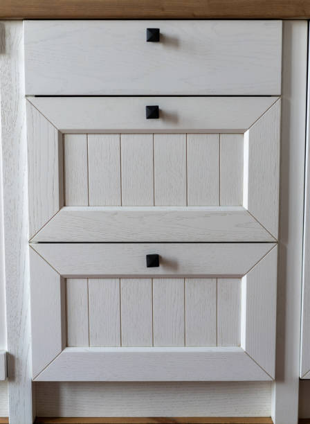 istock beautiful modern white kitchen drawers made of solid wood close-up 1190628179