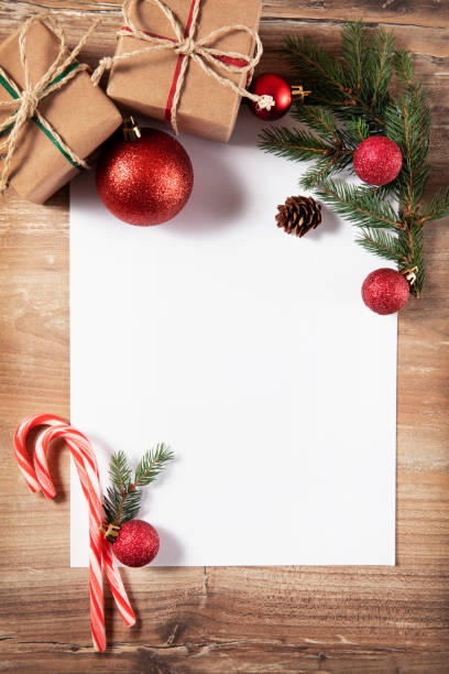istock Christmas Greeting Card with Ornaments and Tree Decoration 1190633943