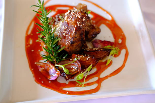 istock Grilled pork rip with red wine sauce 1190634079