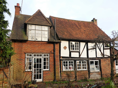 Chorleywood, Hertfordshire, England, UK - 28th November 2019: The Retreat (formerly Youngers Farm), Turneys Orchard, Chorleywood Bottom. A Grade II Listed Building dating from late 16th Century.