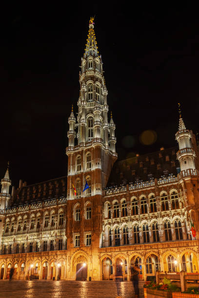 istock Brussels Town Hall at night 1190638551