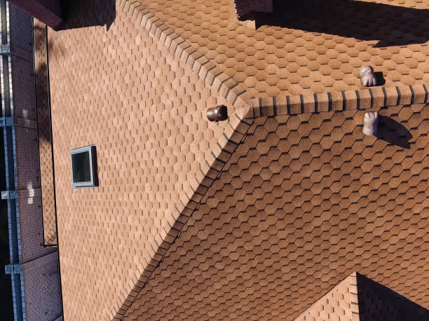 istock Bituminous tile for a roof. House with a roof from a bituminous 1190642920