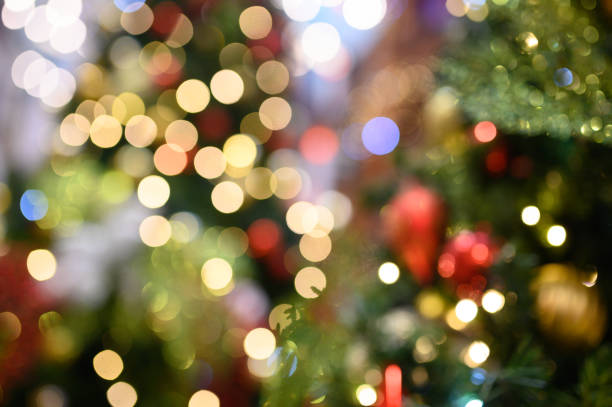 istock Blur Bokeh light with Merry Christmas Background 1190643287