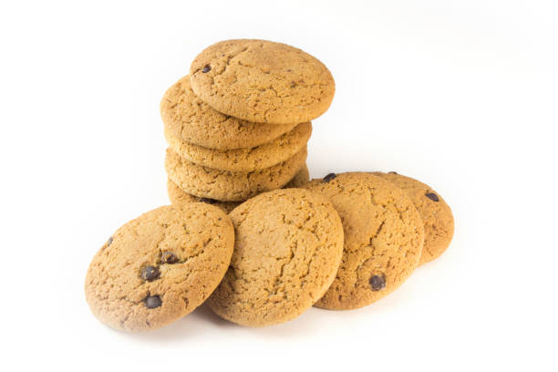 istock cookies with chocolate on a white table 1190643520