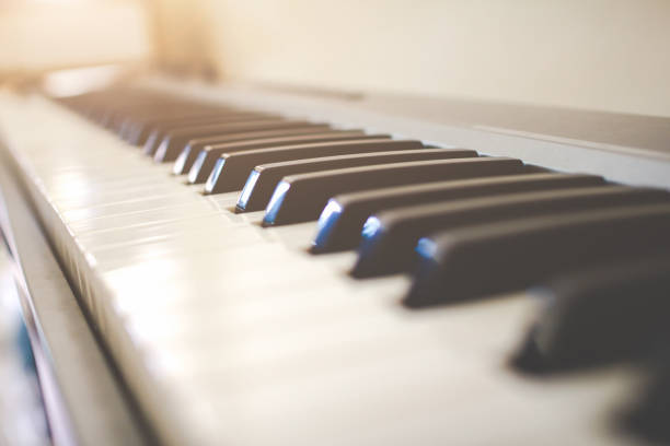 istock Close up of keyboard piano 1190645148