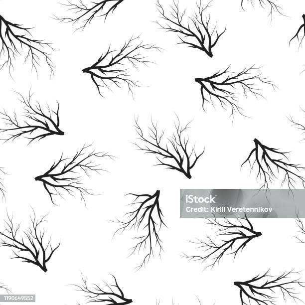 Tree Roots Based Pattern Forest Tree Root Seamless Pattern Vector Isolated Background For ...