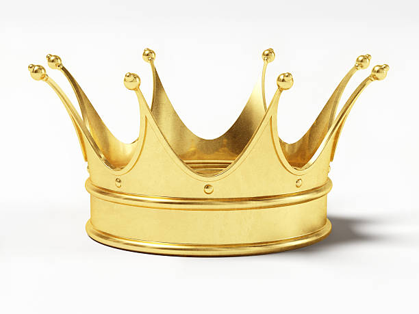 coroa de ouro - crown king queen gold imagens e fotografias de stock