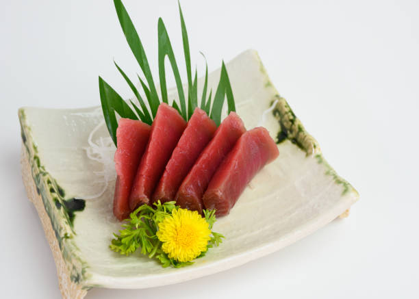 istock Sashimi sliced Maguro or Tuna on plate 1190651100