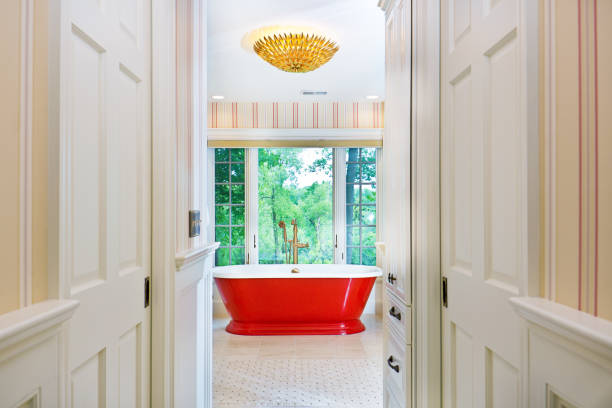 istock Contemporary Bathroom Design with Freestanding Iron Bathtub 1190654880