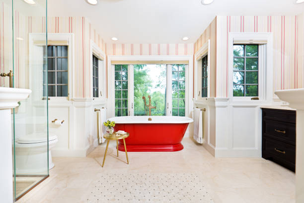 istock Contemporary Bathroom Design with Freestanding Iron Bathtub 1190654886